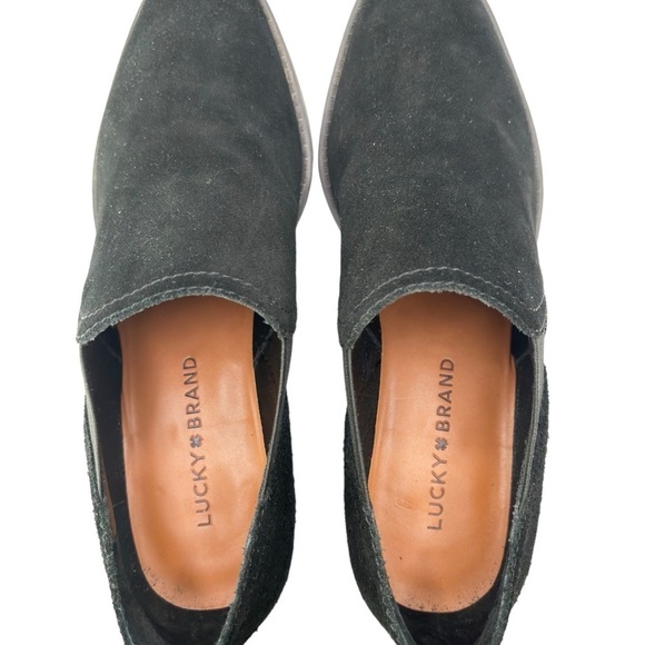 Lucky Brand Fallo Booties Women’s Size 8 M Black Suede Pull On Low Ankle Boot - Picture 3 of 10